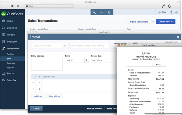 getting 2 different totals in quickbooks for mac